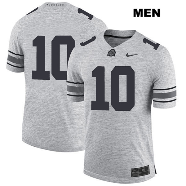 Ohio State Buckeyes Men's Amir Riep #10 Gray Authentic Nike No Name College NCAA Stitched Football Jersey WC19B73HH